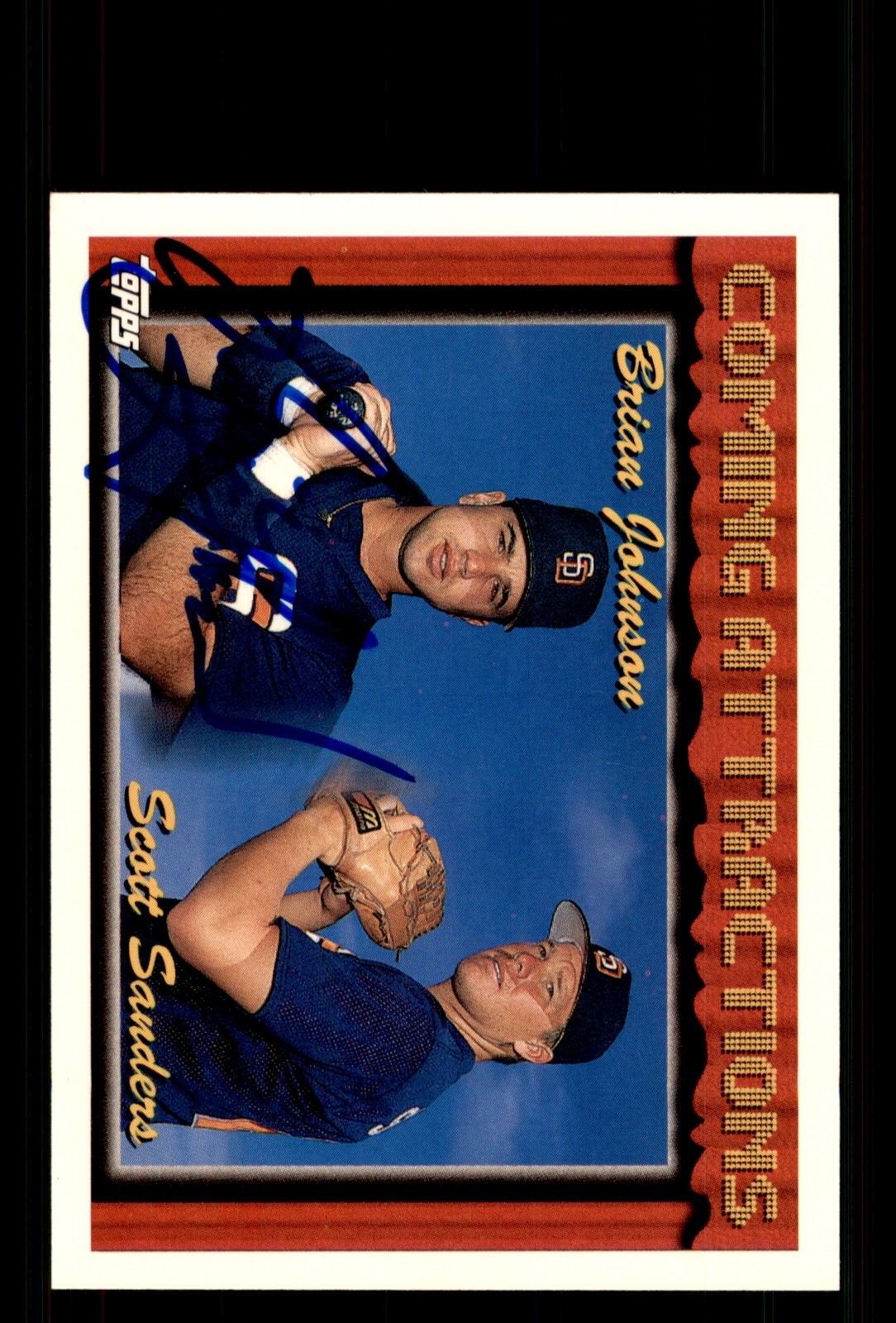 Signed Baseball Card Auto Brian Johnson 1994 Topps #789 SD Padres