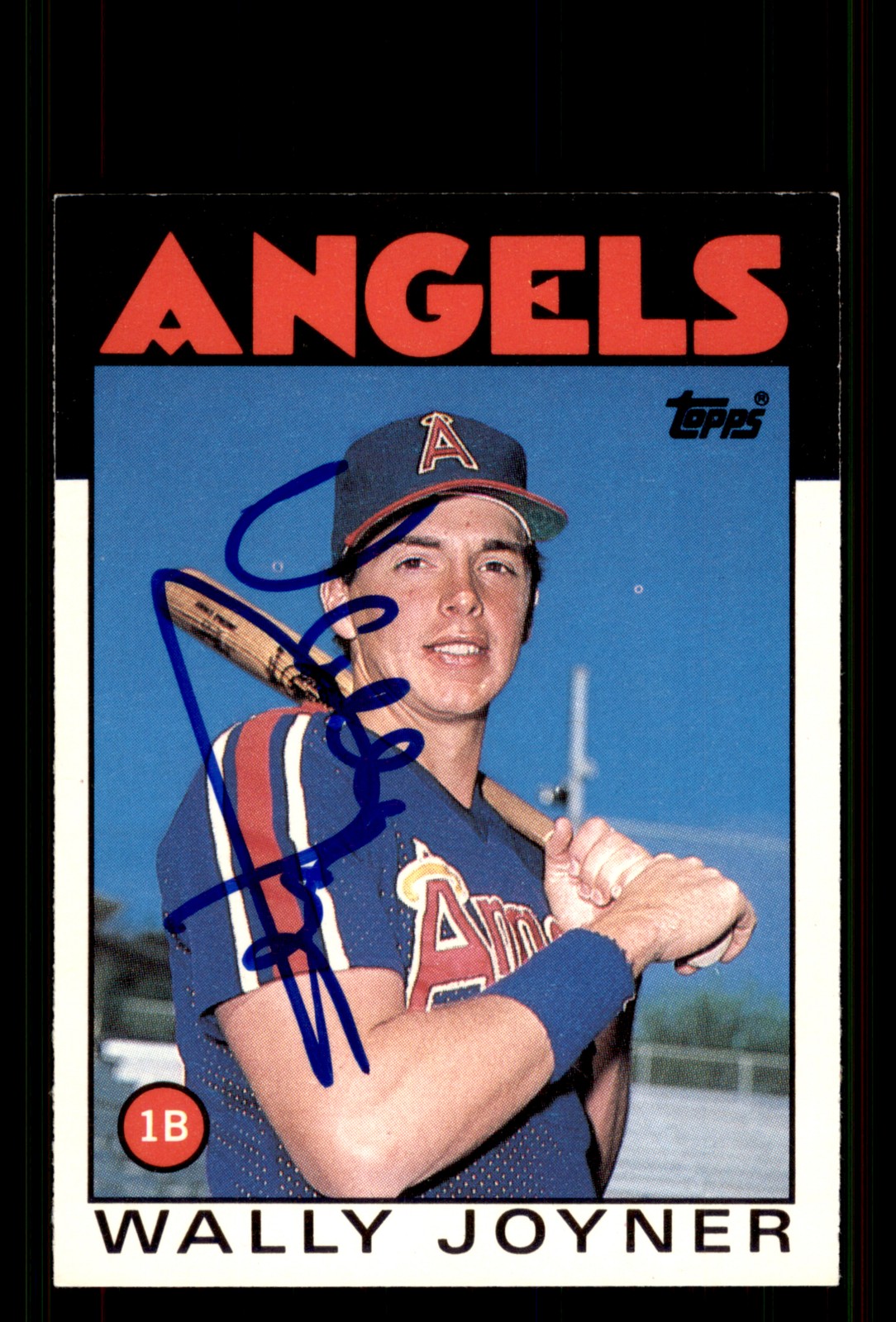 Signed Baseball Card Auto Wally Joyner 1986 Topps Traded #51T California Angels