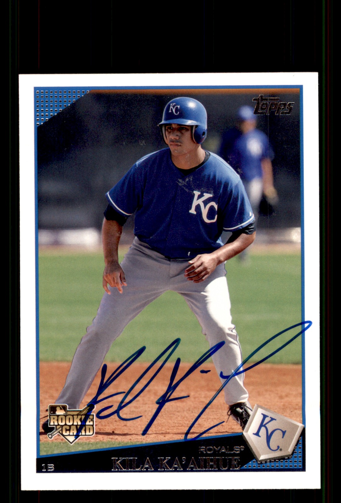 Signed Baseball Card Auto Kila Ka'aihue 2009 Topps #86 Kansas City Royals