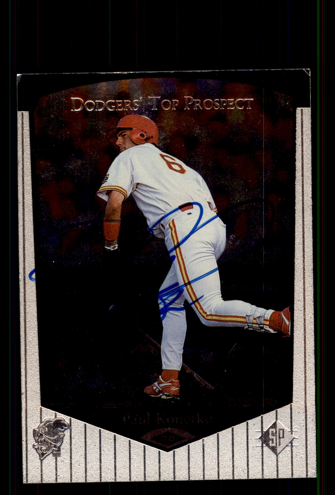 Signed Baseball Card Auto Paul Konerko 1998 SP Top Prospects #70 Dukes