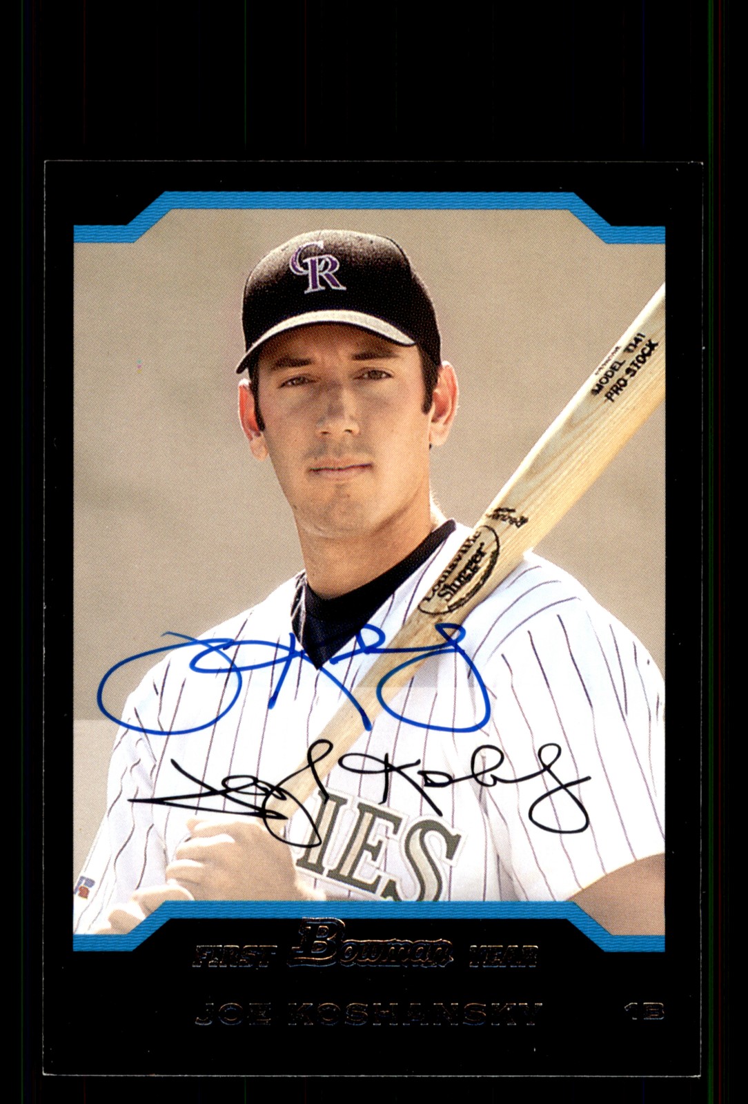 Signed Baseball Card Auto Joe Koshansky 2004 Bowman #BDP55 Rockies