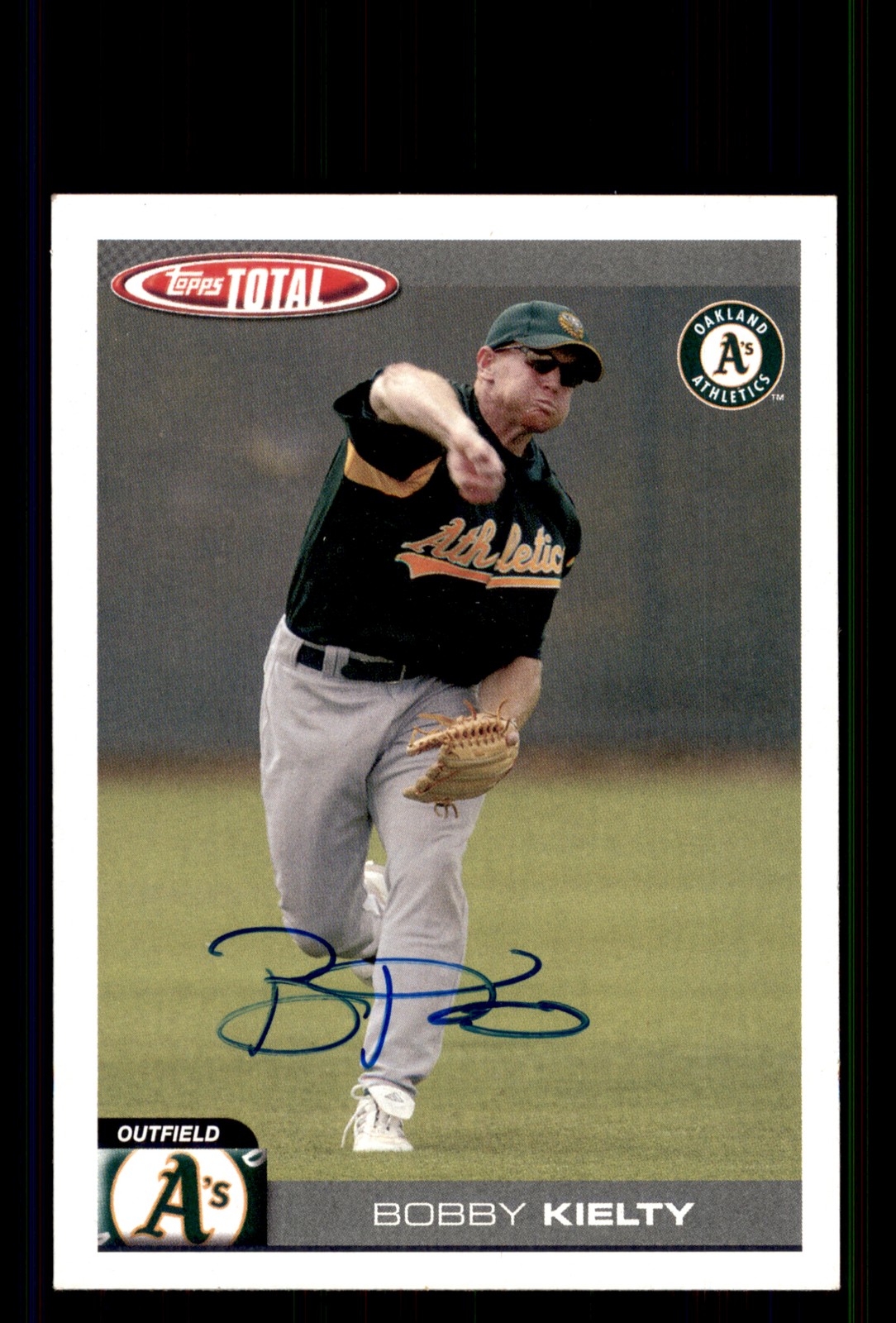 Signed Baseball Card Auto Bobby Kielty 2004 Topps Total #623 Oakland Athletics