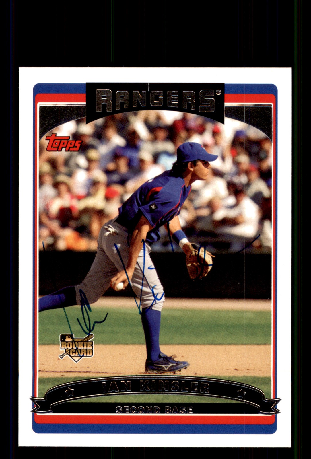 Signed Baseball Card Auto Ian Kinsler 2006 Topps #632 Texas Rangers