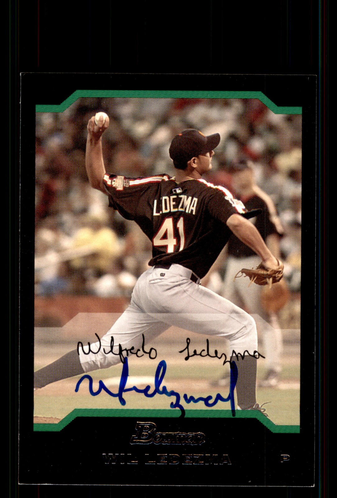 Signed Baseball Card Auto Wil Ledezma 2004 Bowman #BDP123 Detroit Tigers