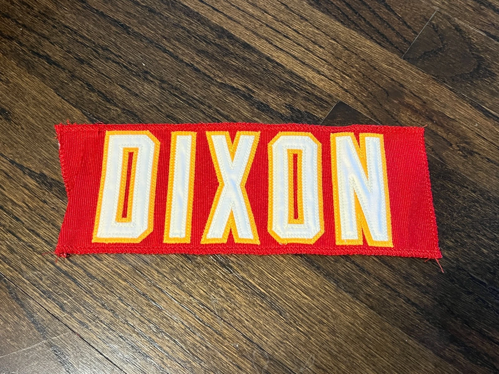 KANSAS CITY CHIEFS GAME USED ? TEAM ISSUED JERSEY NAMEPLATE DIXON
