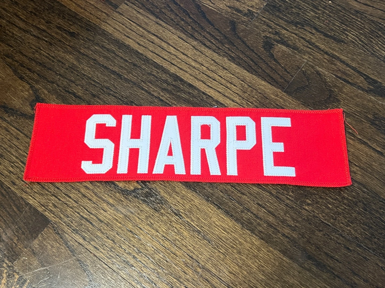 KANSAS CITY CHIEFS GAME USED ? ISSUED JERSEY NAMEPLATE TAJAE SHARPE UMASS