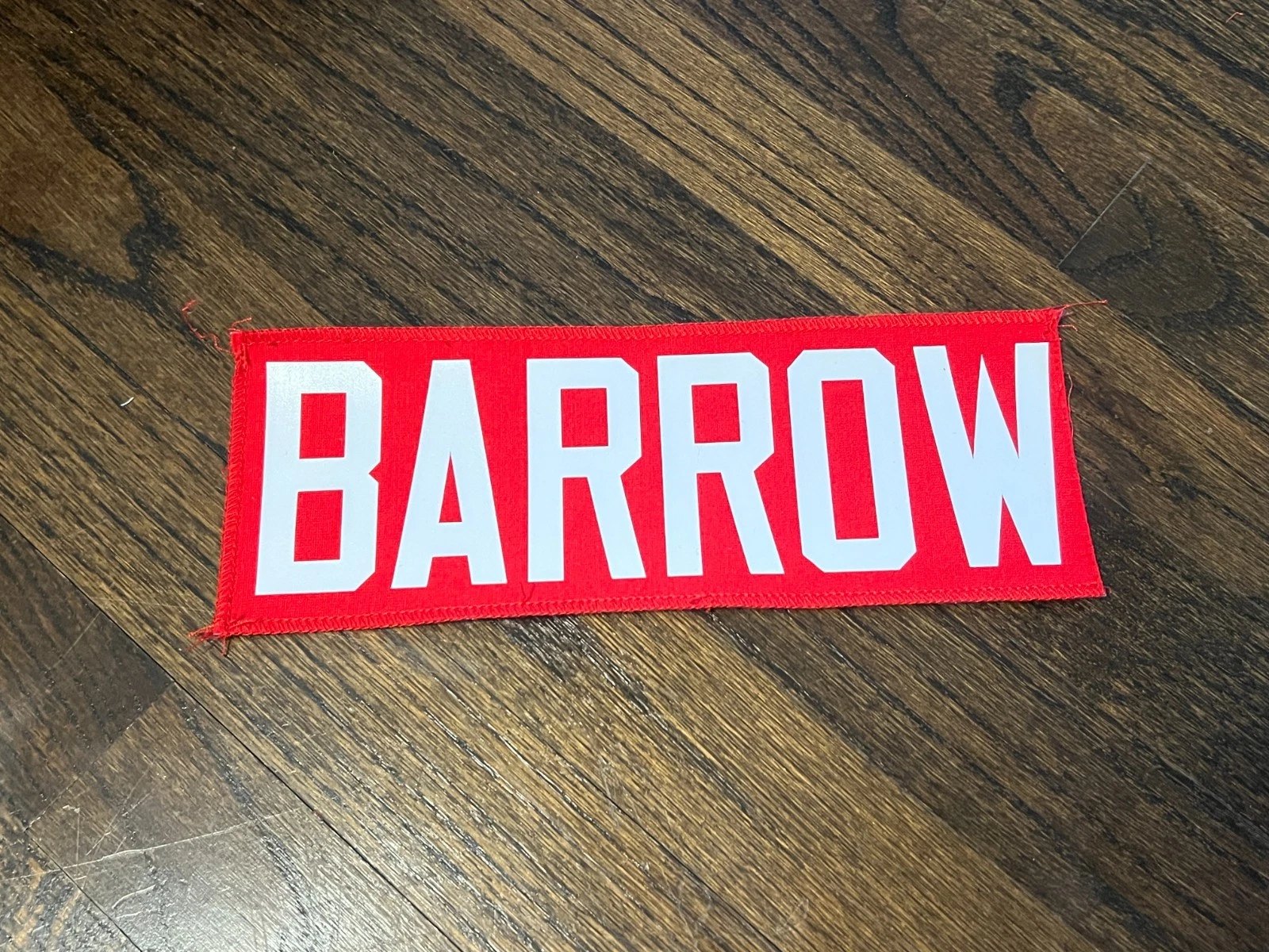 KANSAS CITY CHIEFS GAME USED ? ISSUED JERSEY NAMEPLATE QUINTON BARRROW