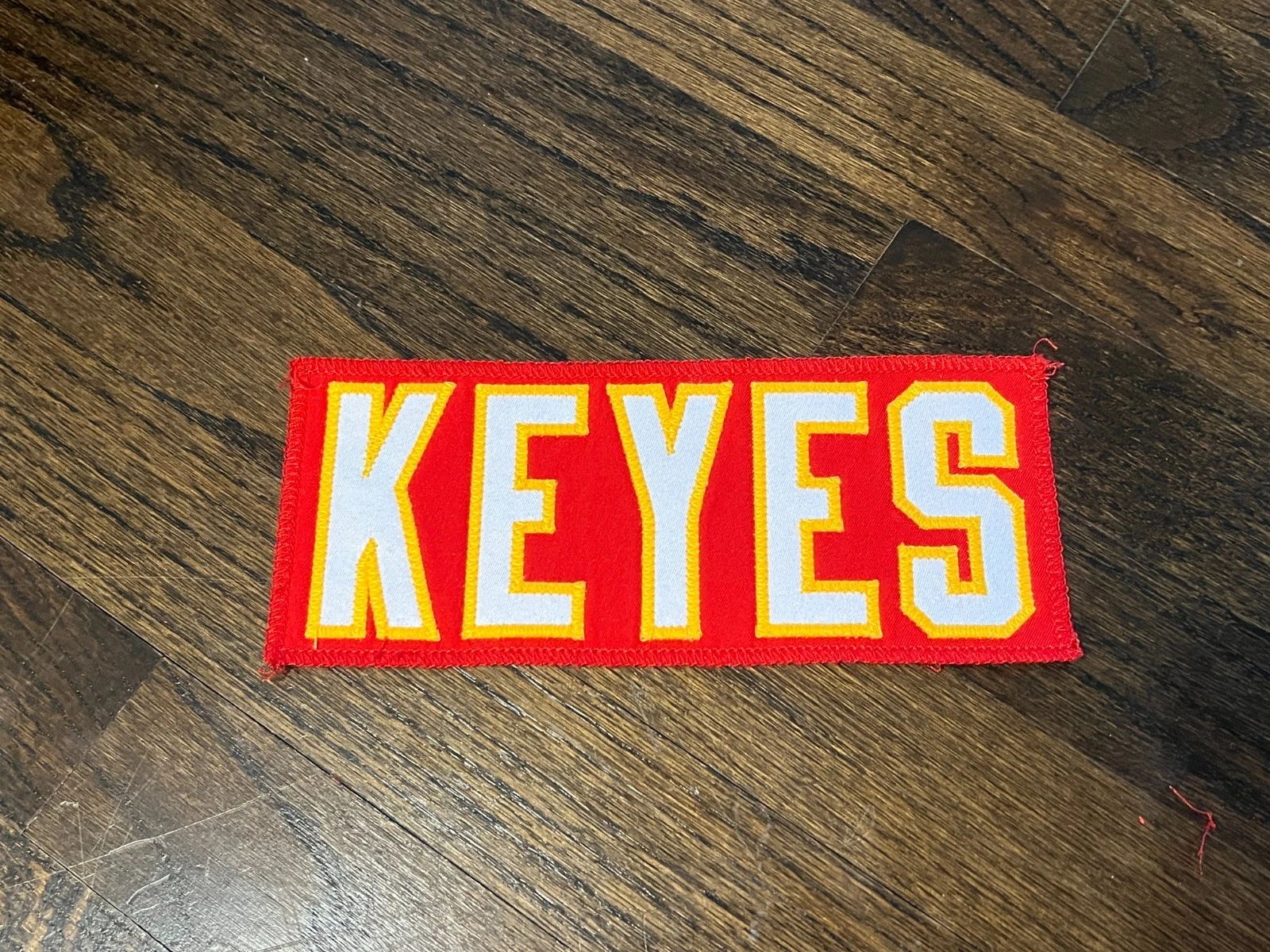 KANSAS CITY CHIEFS GAME USED ? ISSUED JERSEY NAMEPLATE BOPETE KEYES TULANE