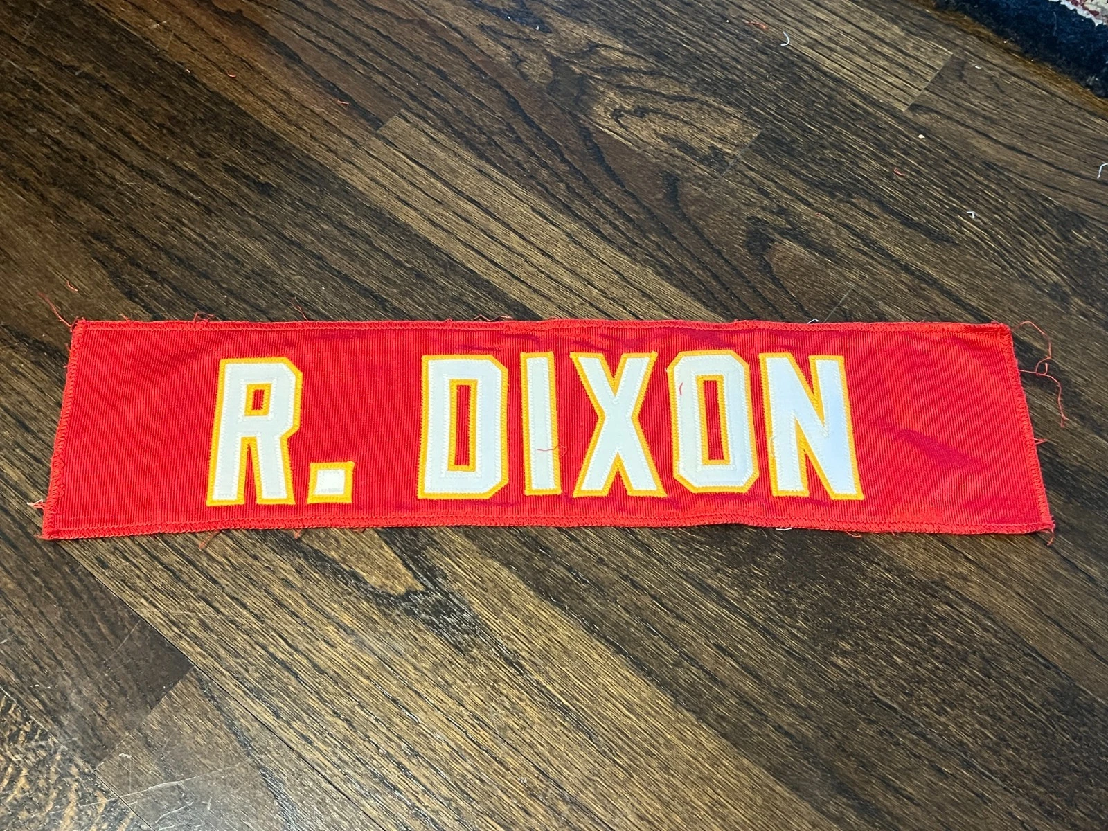 KANSAS CITY CHIEFS GAME USED ? ISSUED FOOTBALL JERSEY NAMEPLATE RONNIE DIXON
