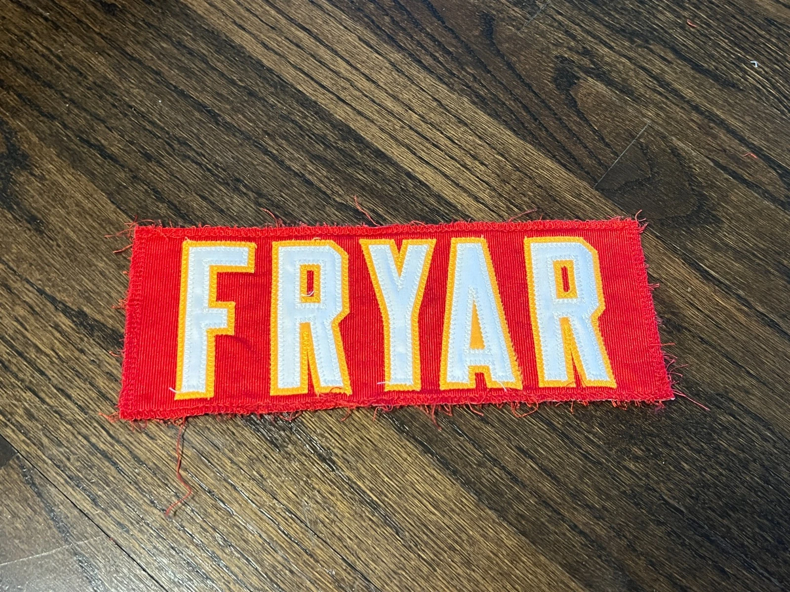 KANSAS CITY CHIEFS GAME USED ? ISSUED JERSEY NAMEPLATE LONDEN FRYAR W. MICHIGAN