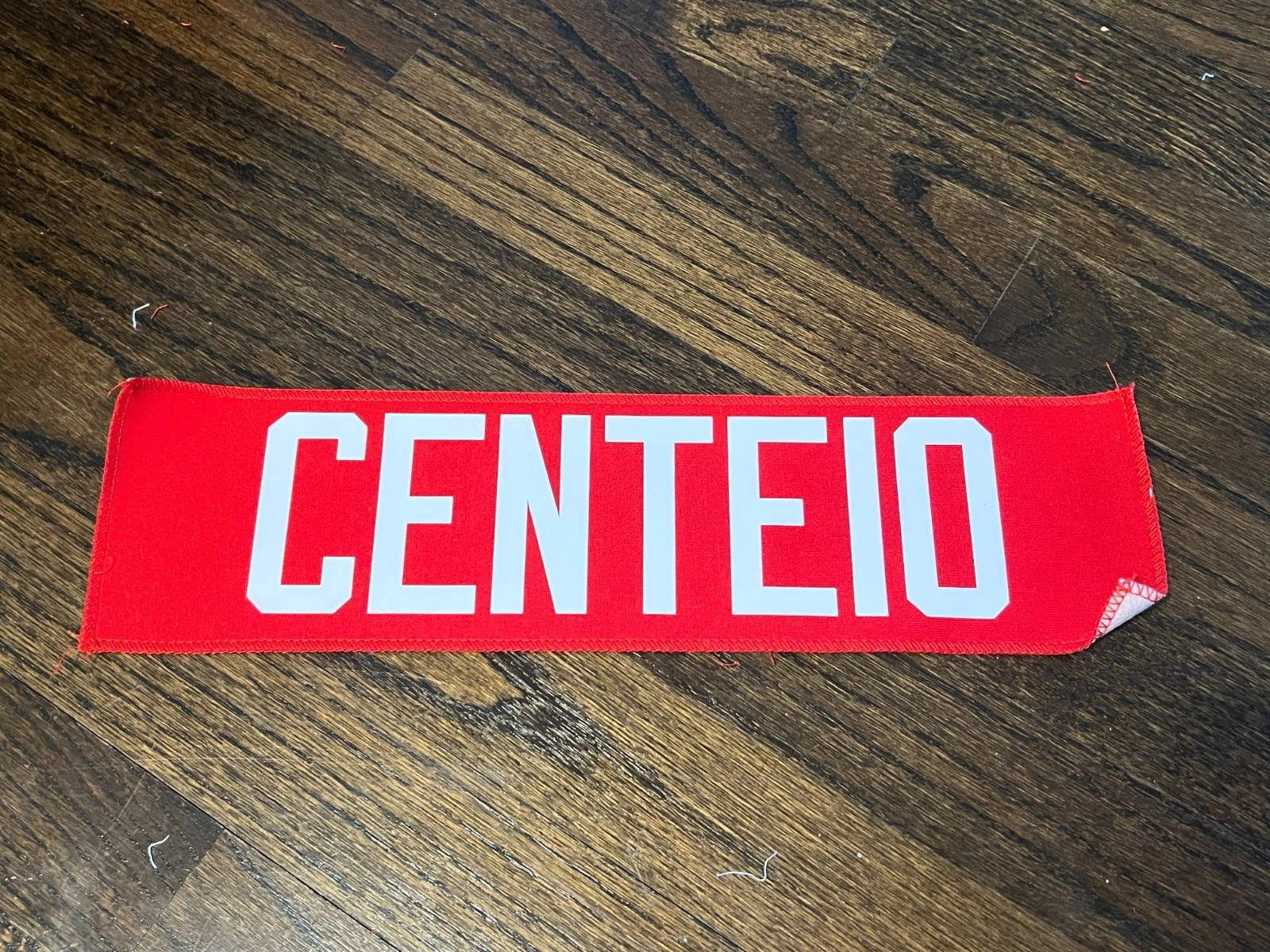 KANSAS CITY CHIEFS GAME USED ? ISSUED FOOTBALL JERSEY NAMEPLATE TODD CENTEIO