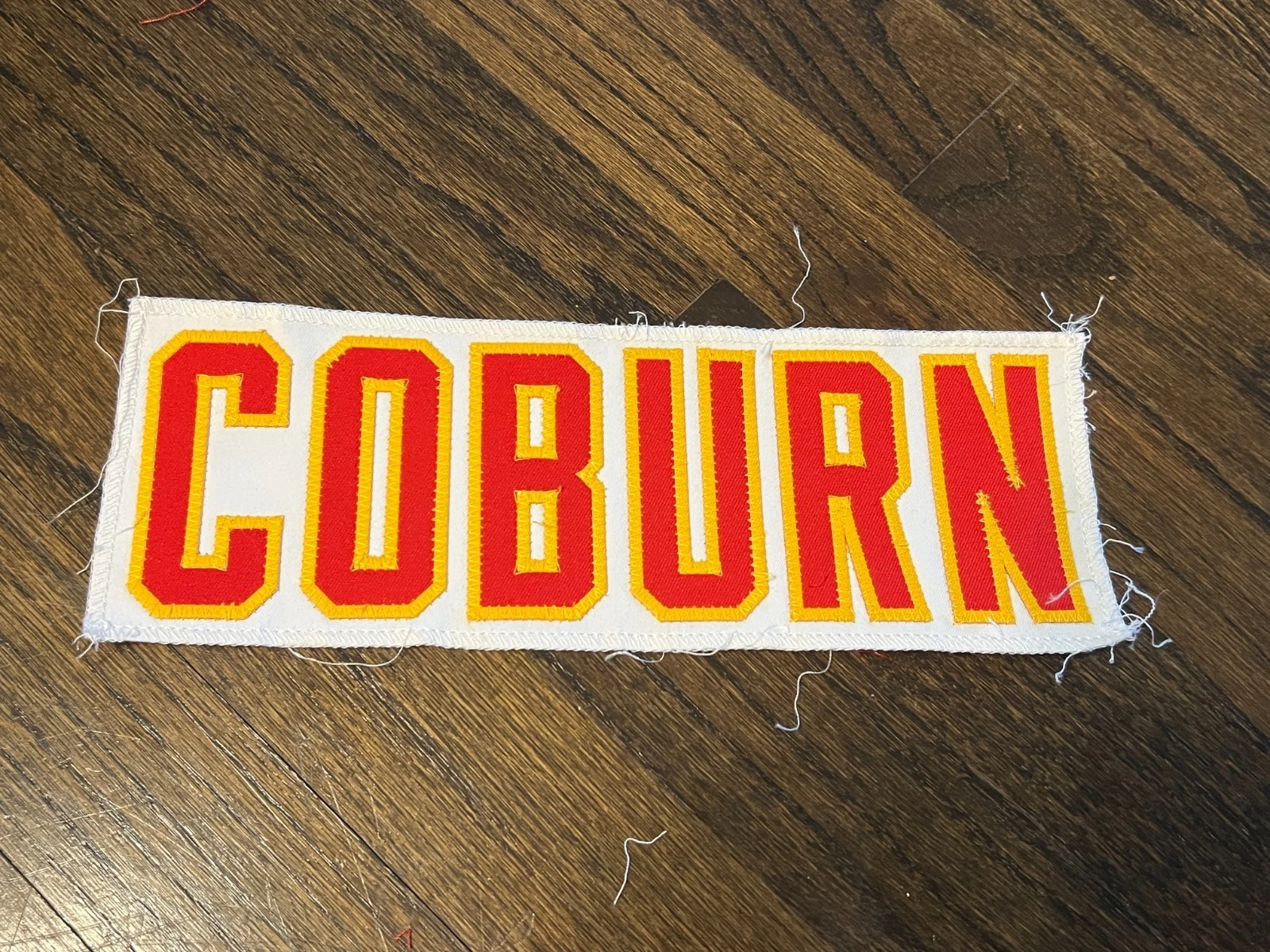 KANSAS CITY CHIEFS GAME USED ? ISSUED JERSEY NAMEPLATE NFL KEONDRE COBURN TEXAS
