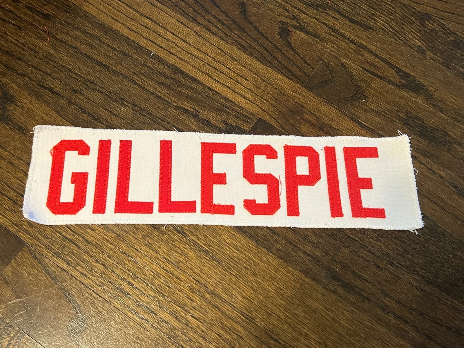 KANSAS CITY CHIEFS GAME USED ? ISSUED JERSEY NAMEPLATE TYLER GILLESPIE MIZZOU MU