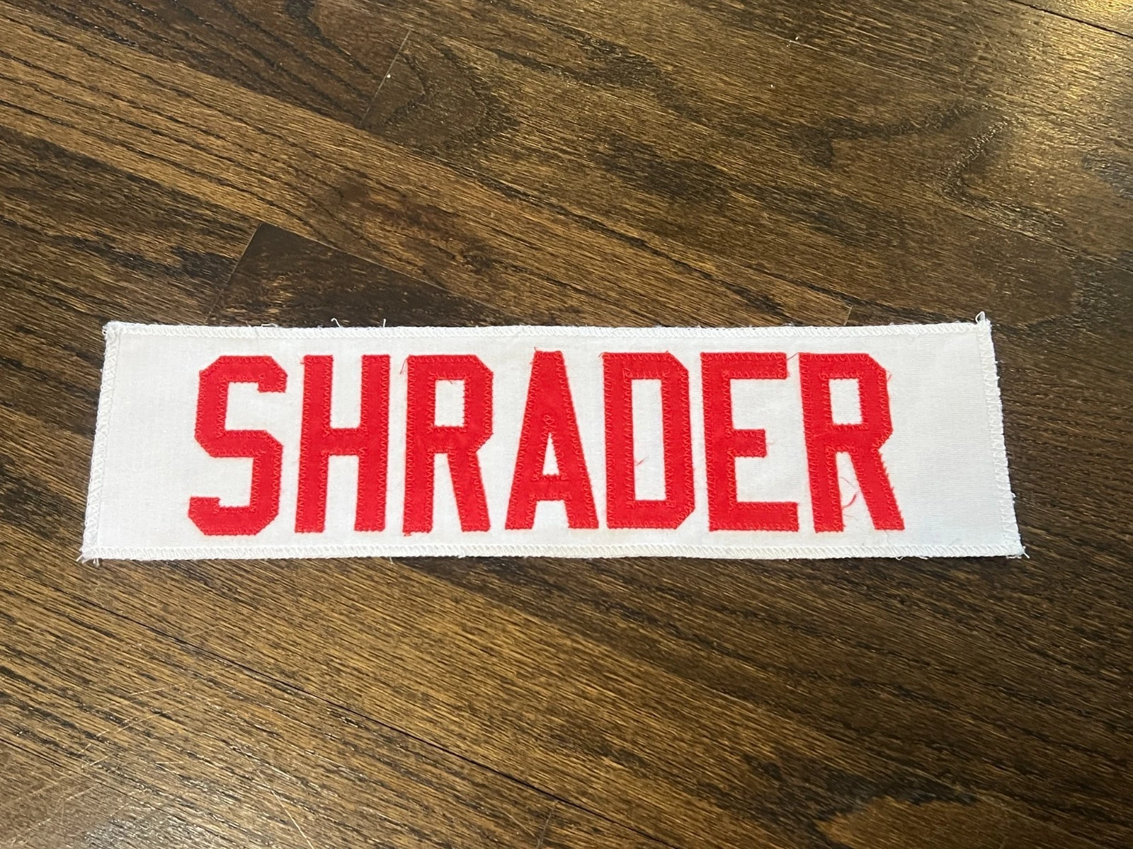 KANSAS CITY CHIEFS GAME USED ? ISSUED JERSEY NAMEPLATE NFL SPENCER SHRADER USF