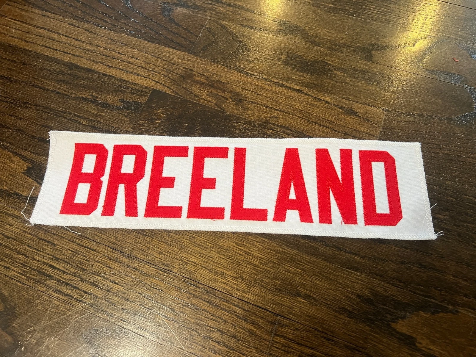 KANSAS CITY CHIEFS GAME USED ? ISSUED JERSEY NAMEPLATE NFL BASHAUD BREELAND