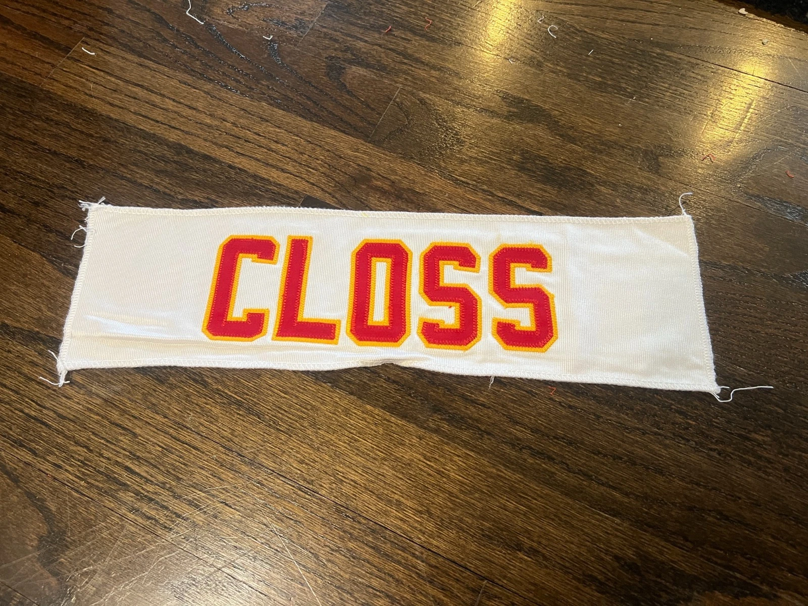 KANSAS CITY CHIEFS GAME USED ? ISSUED JERSEY NAMEPLATE NFL TaVARR CLOSS UCONN