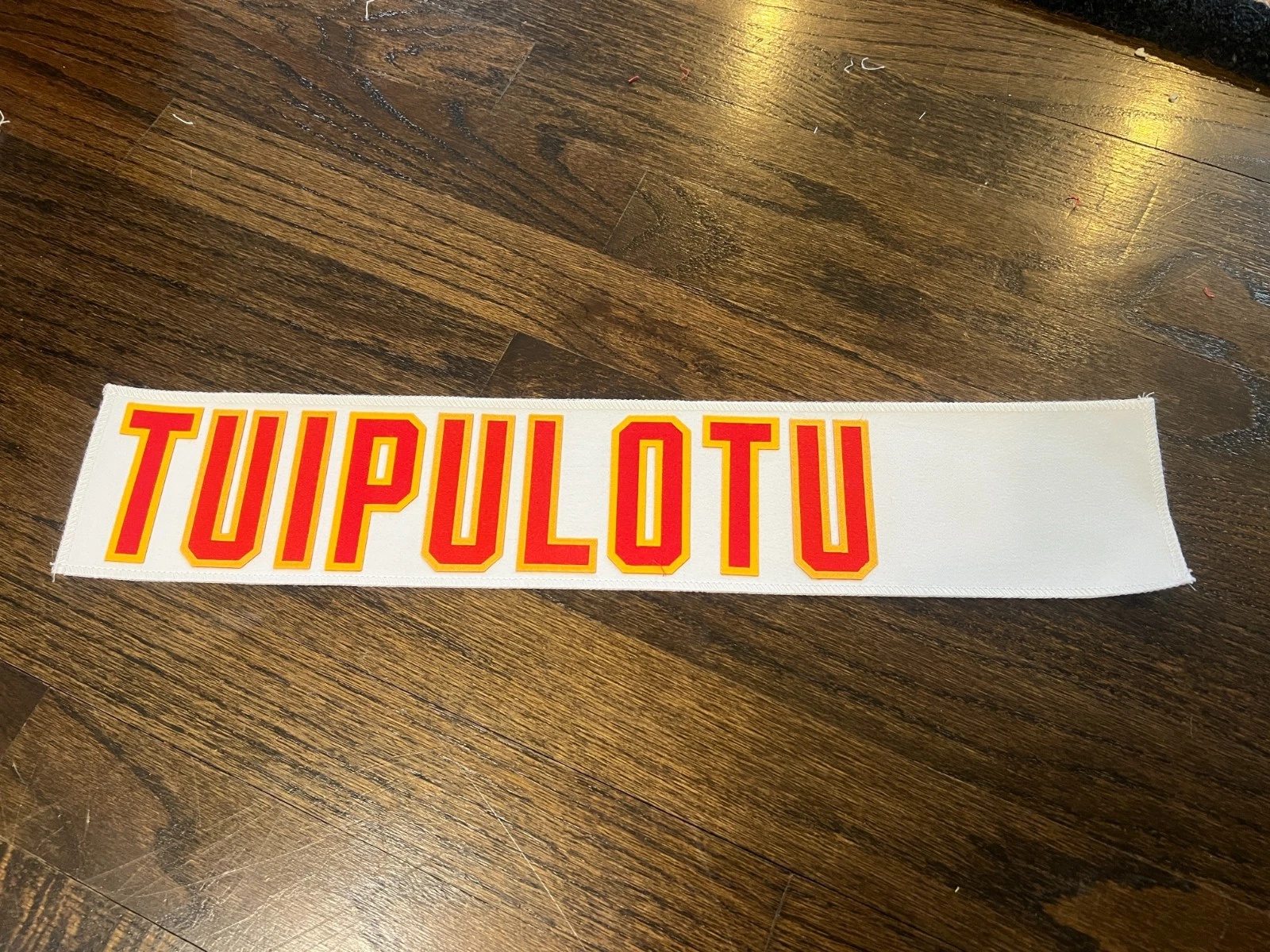 KANSAS CITY CHIEFS GAME USED ? ISSUED JERSEY NAMEPLATE NFL MARLON TUIPULOTU USC