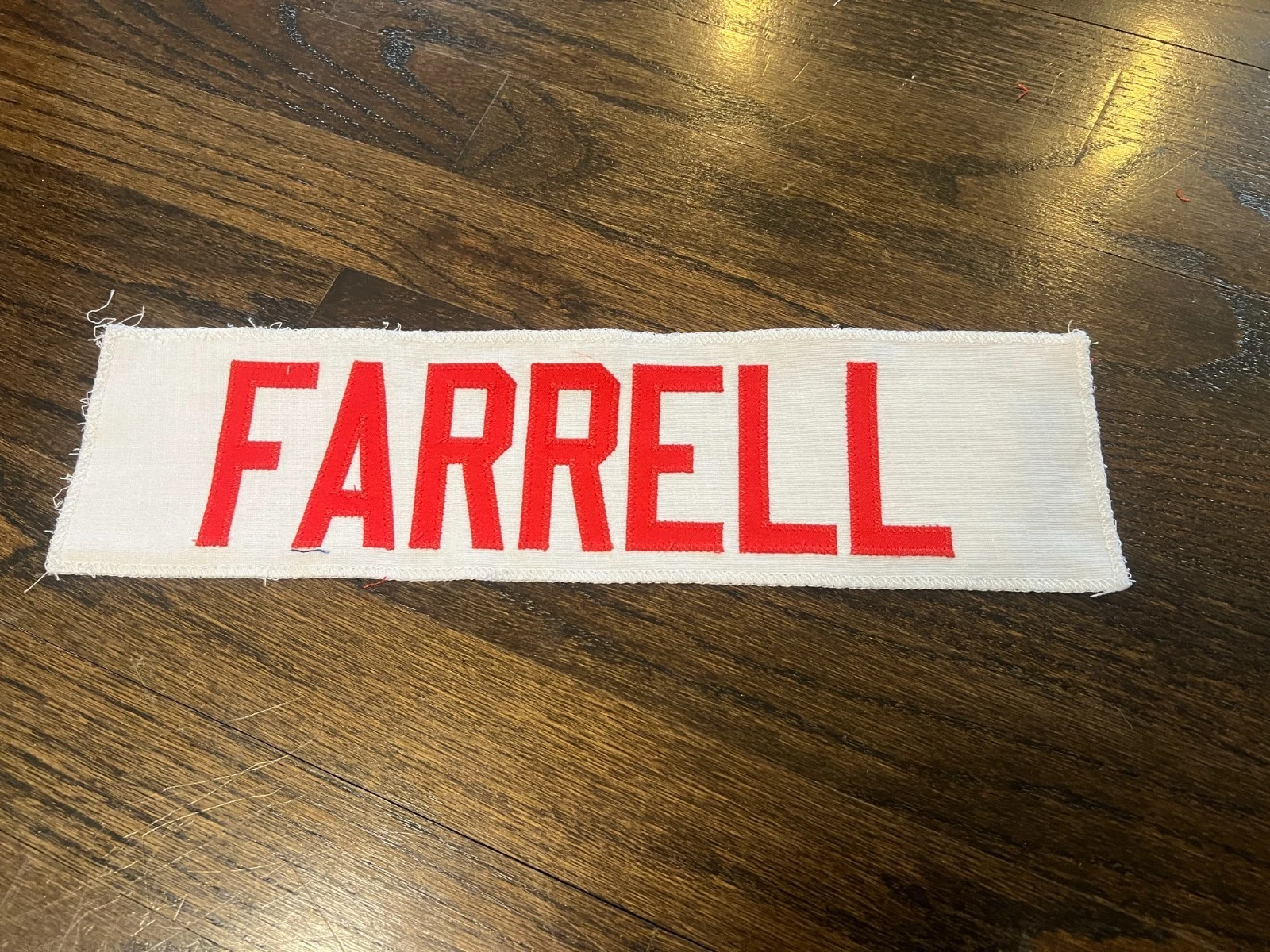 KANSAS CITY CHIEFS GAME USED ? ISSUED JERSEY NAMEPLATE NFL NEIL FARRELL LSU