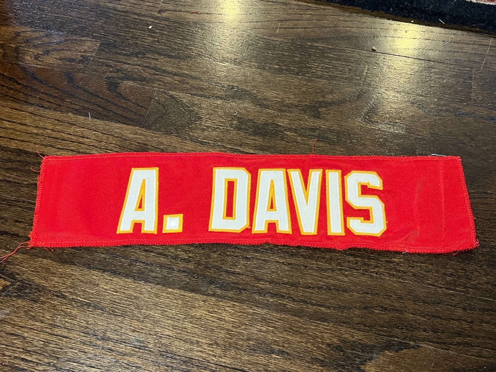KANSAS CITY CHIEFS GAME USED ? TEAM ISSUED JERSEY NAMEPLATE ANTHONY DAVIS