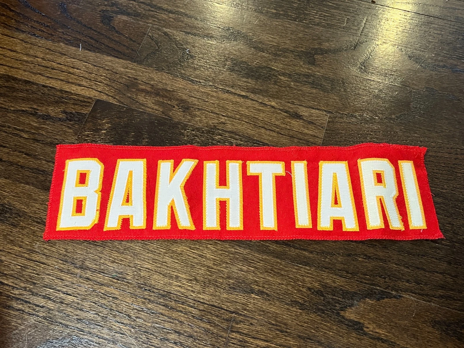KANSAS CITY CHIEFS GAME USED ? TEAM ISSUED JERSEY NAMEPLATE ERIC BAKHTIARI