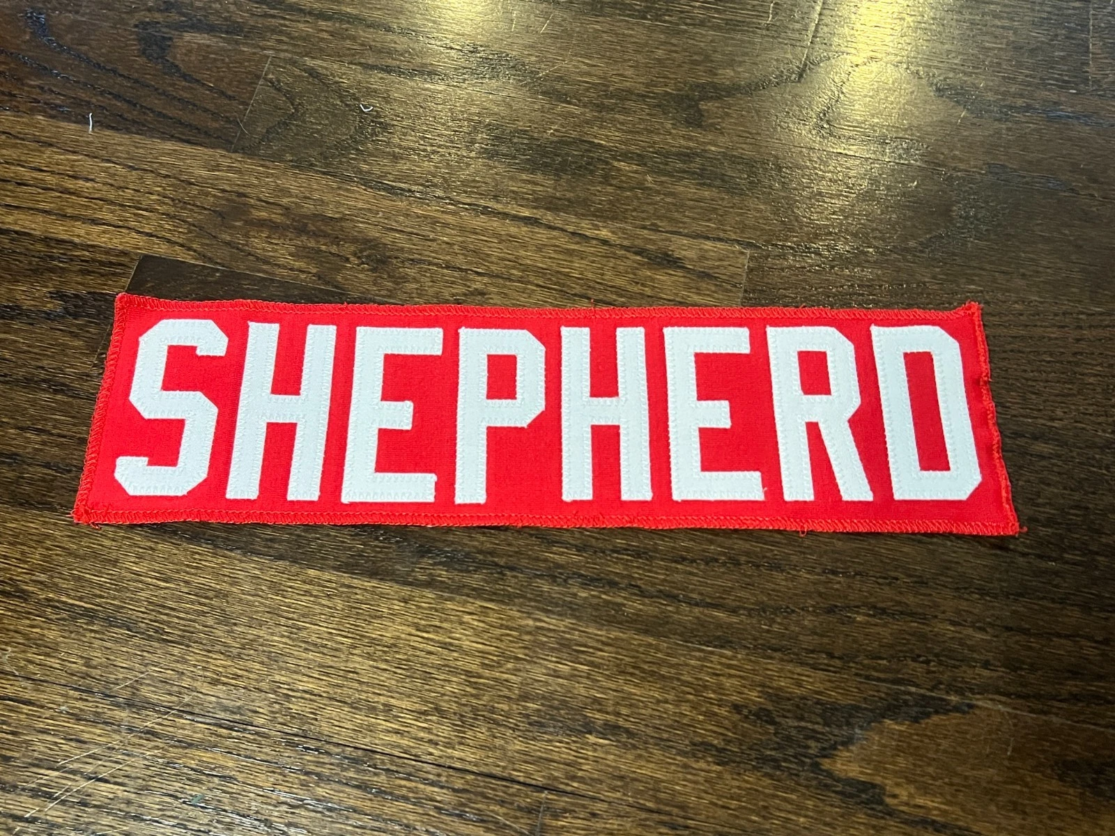 KANSAS CITY CHIEFS GAME USED ? TEAM ISSUED JERSEY NAMEPLATE DARRIUS SHEPHERD