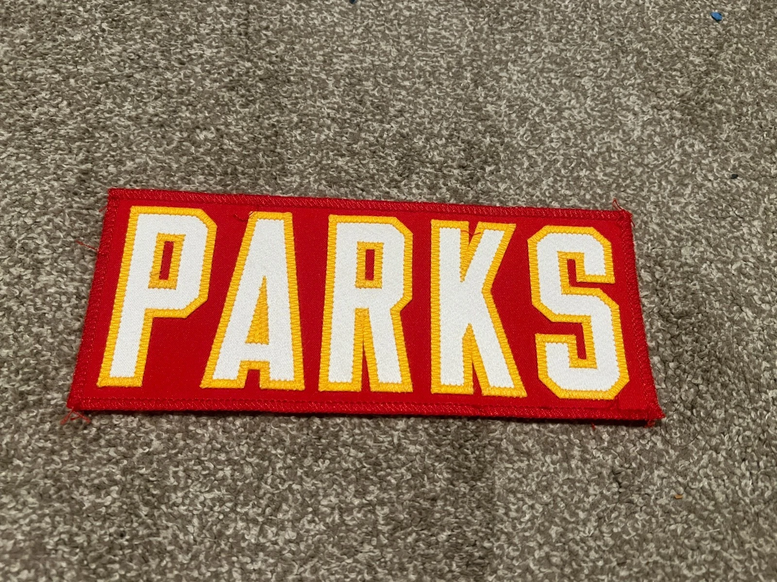 KANSAS CITY CHIEFS GAME USED ? TEAM ISSUED JERSEY NAMEPLATE FOOTBALL WILL PARKS