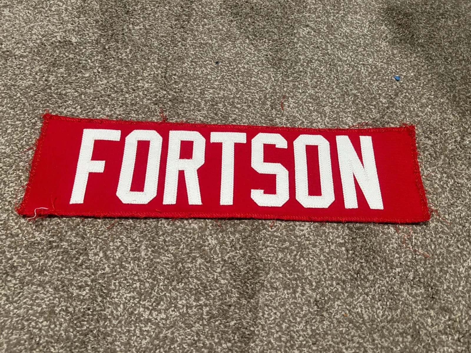 KANSAS CITY CHIEFS GAME USED ? TEAM ISSUED JERSEY NAMEPLATE JODY FORTSON
