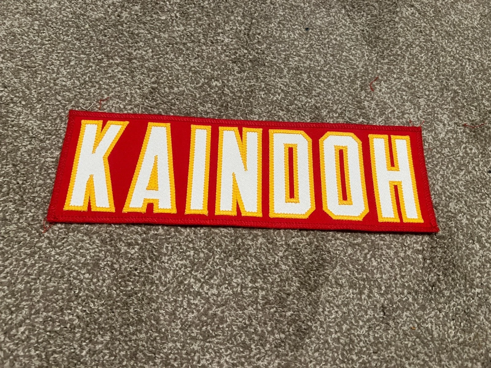 KANSAS CITY CHIEFS GAME USED ? TEAM ISSUED JERSEY NAMEPLATE JOSHUA KAINDOH