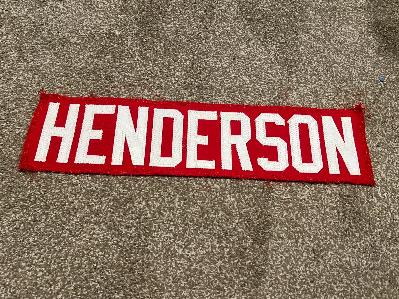 KANSAS CITY CHIEFS GAME USED ? TEAM ISSUED JERSEY NAMEPLATE FOOTBALL HENDERSON