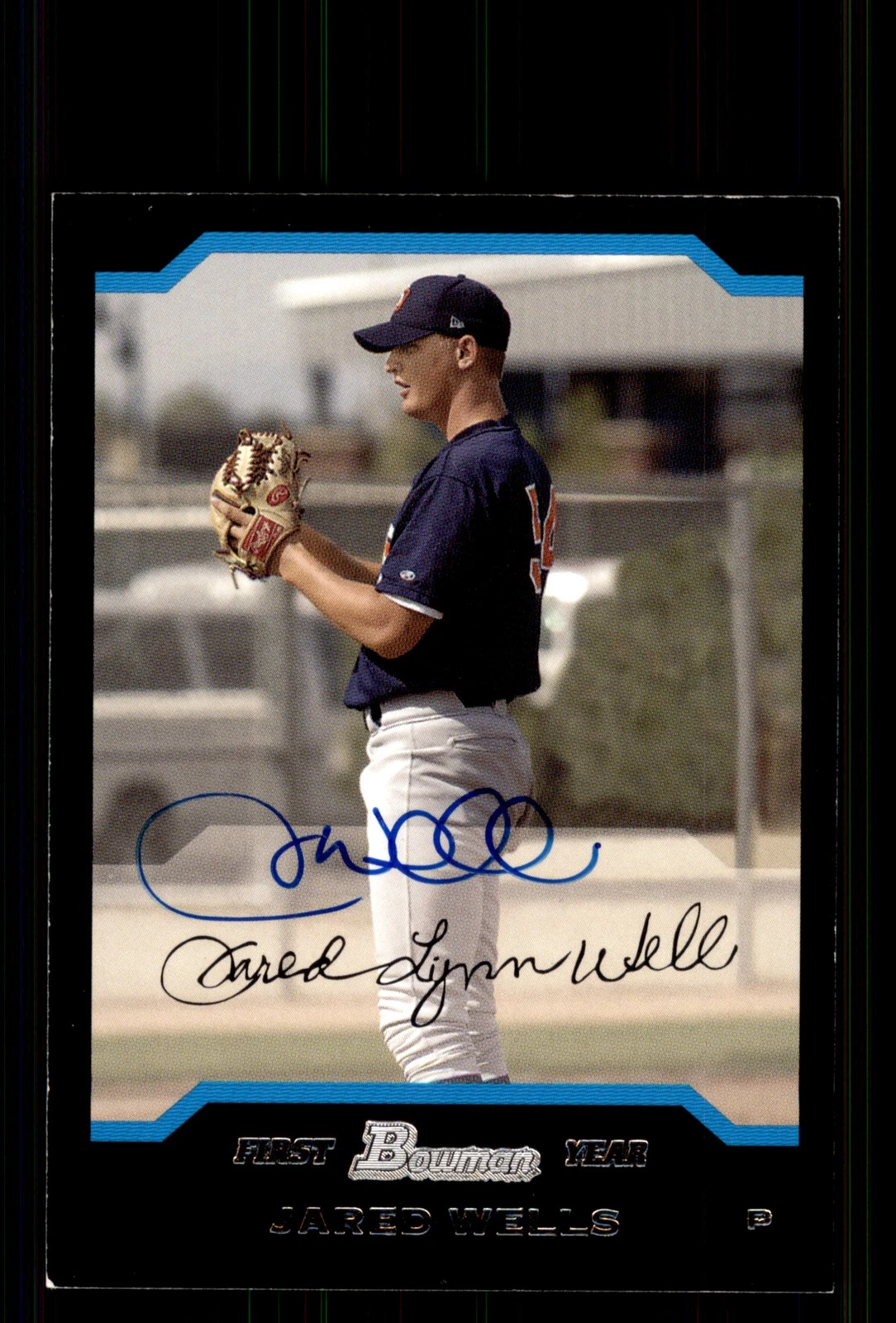 Signed Baseball Card Auto Jared Wells 2004 Bowman #195 San Diego Padres