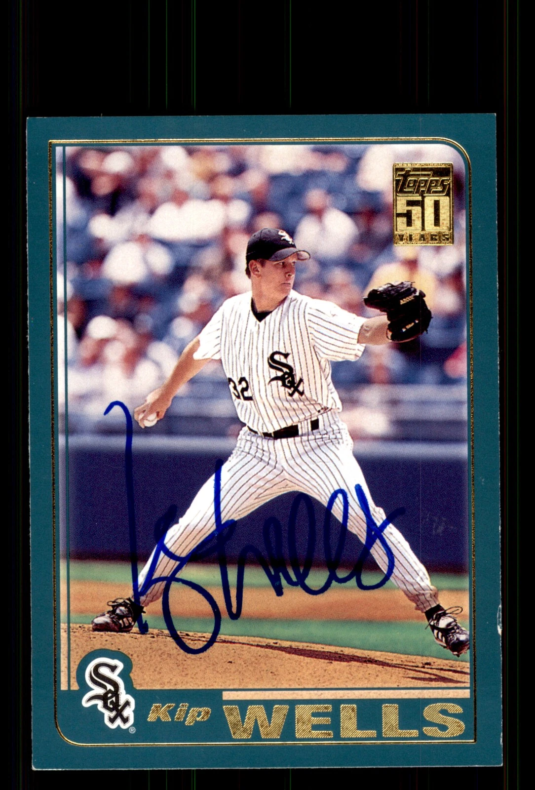 Signed Baseball Card Auto Kip Wells 2001 Topps #520 Chicago White Sox