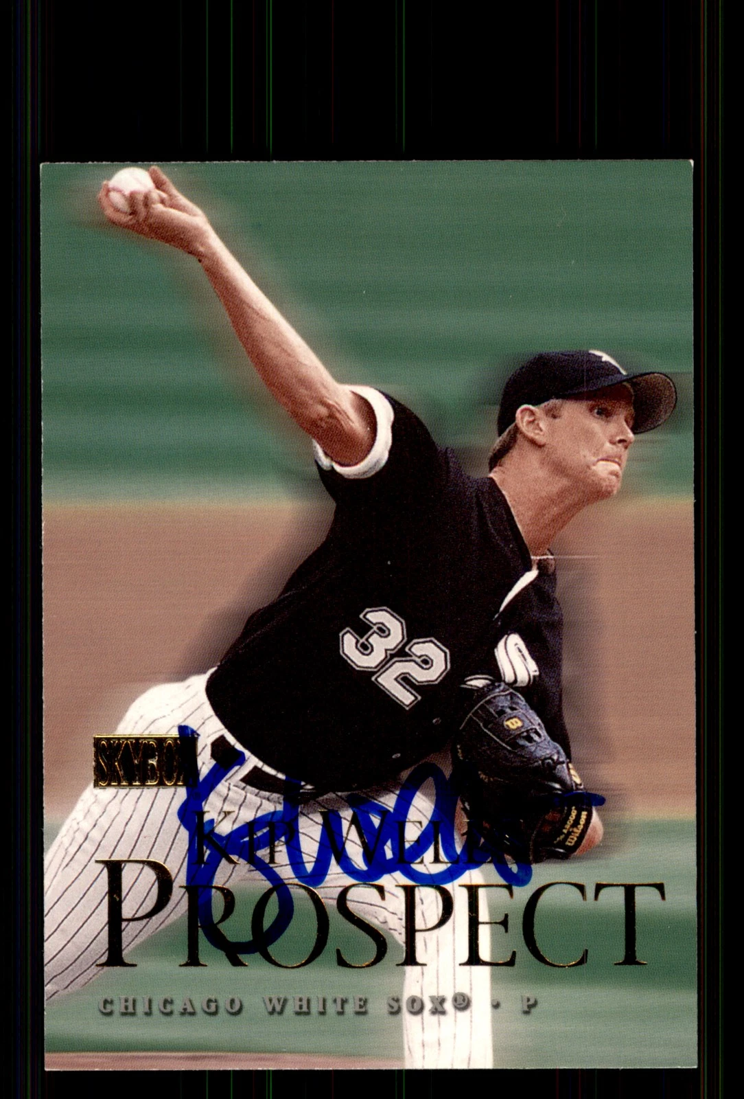 Signed Baseball Card Auto Kip Wells 2000 SkyBox #209 Chicago White Sox