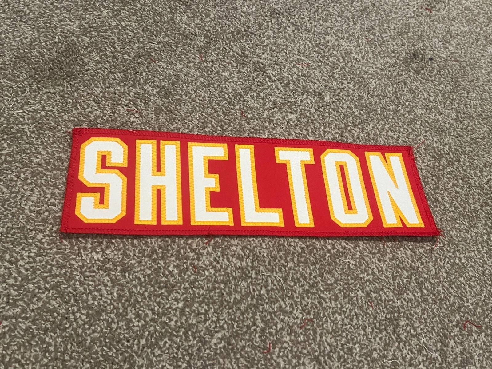 KANSAS CITY CHIEFS GAME USED ? TEAM ISSUED JERSEY NAMEPLATE DANNY SHELTON