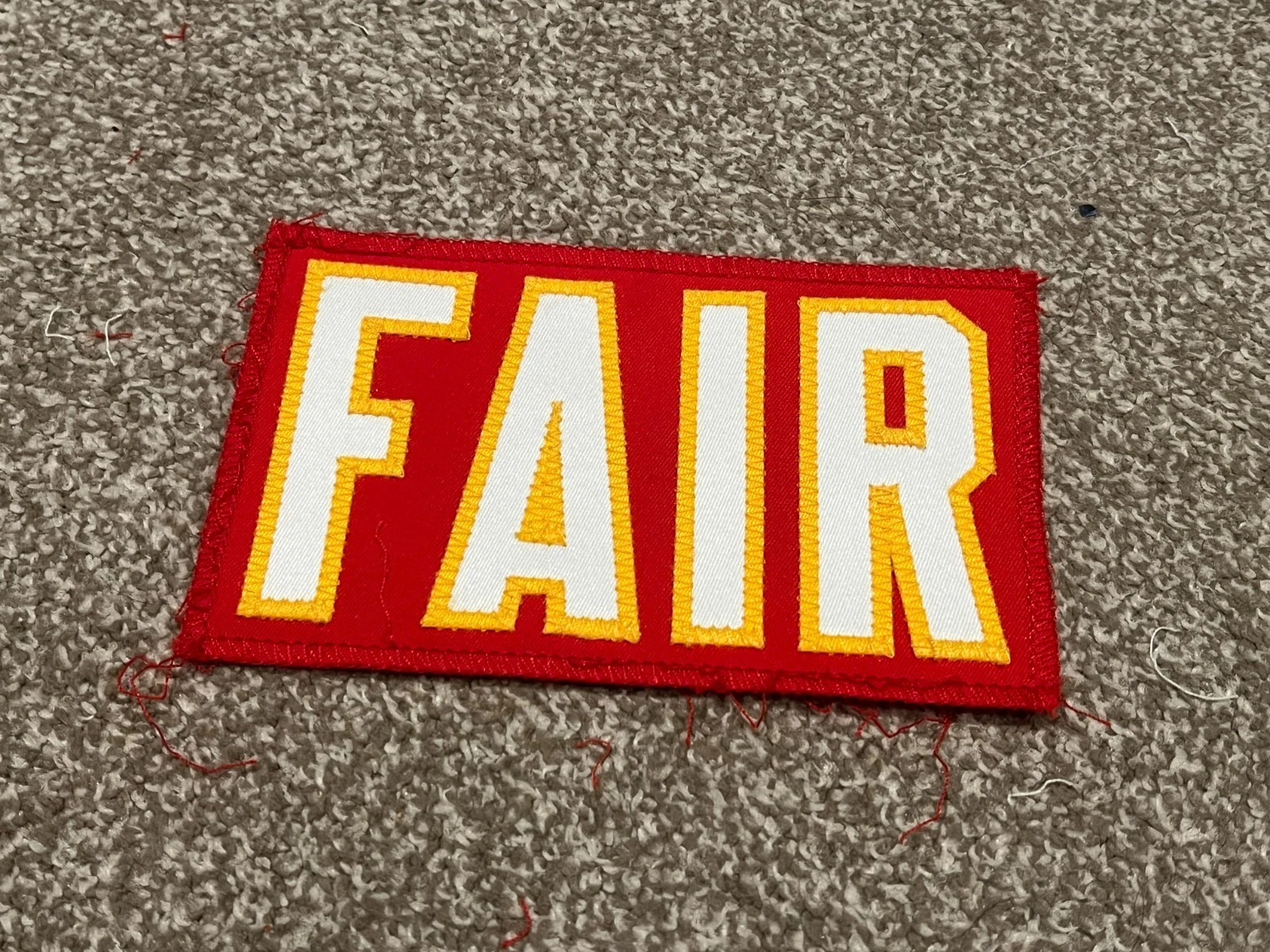 KANSAS CITY CHIEFS GAME USED ? ISSUED JERSEY NAMEPLATE FOOTBALL FAIR
