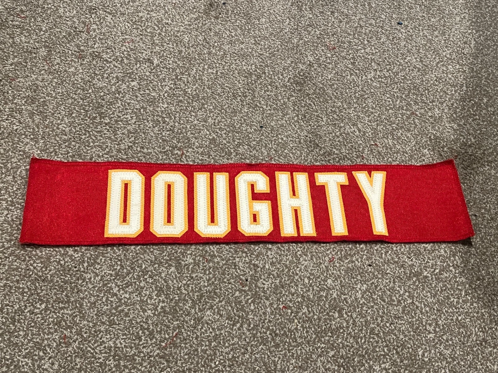 KANSAS CITY CHIEFS GAME USED ? ISSUED JERSEY NAMEPLATE FOOTBALL STANLEY DOUGHTY