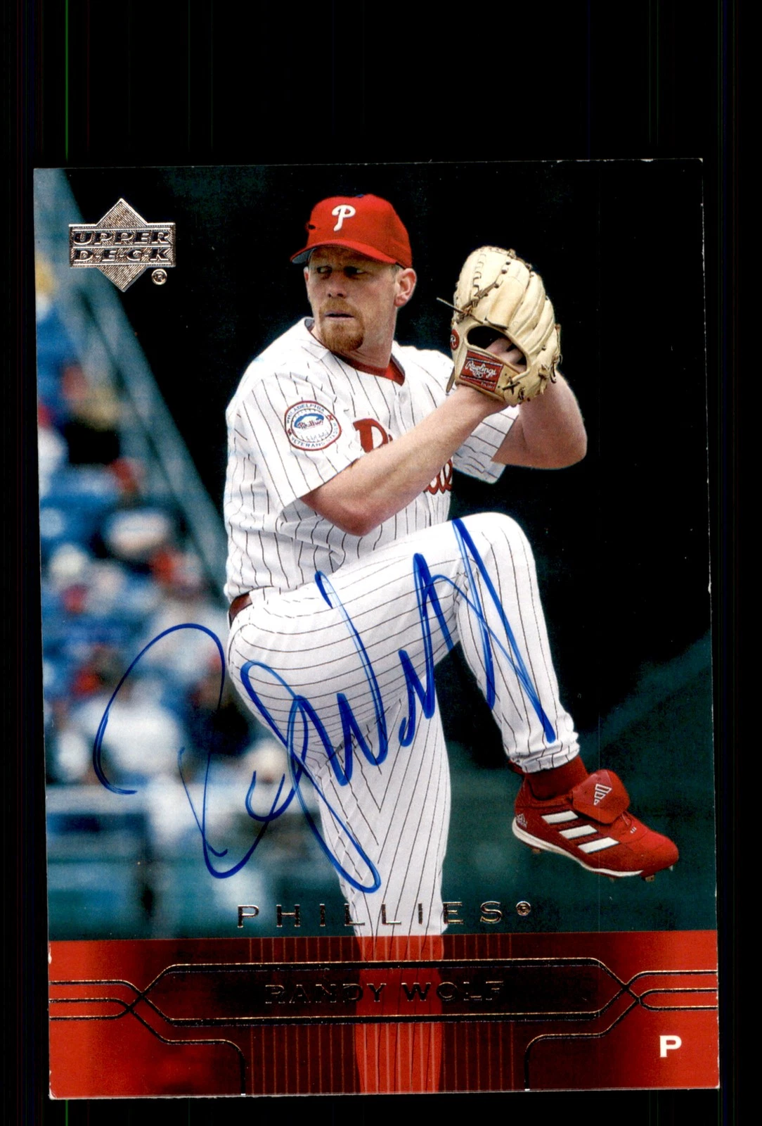 Signed Baseball Card Auto Randy Wolf 2005 Upper Deck #154 Philadelphia Phillies
