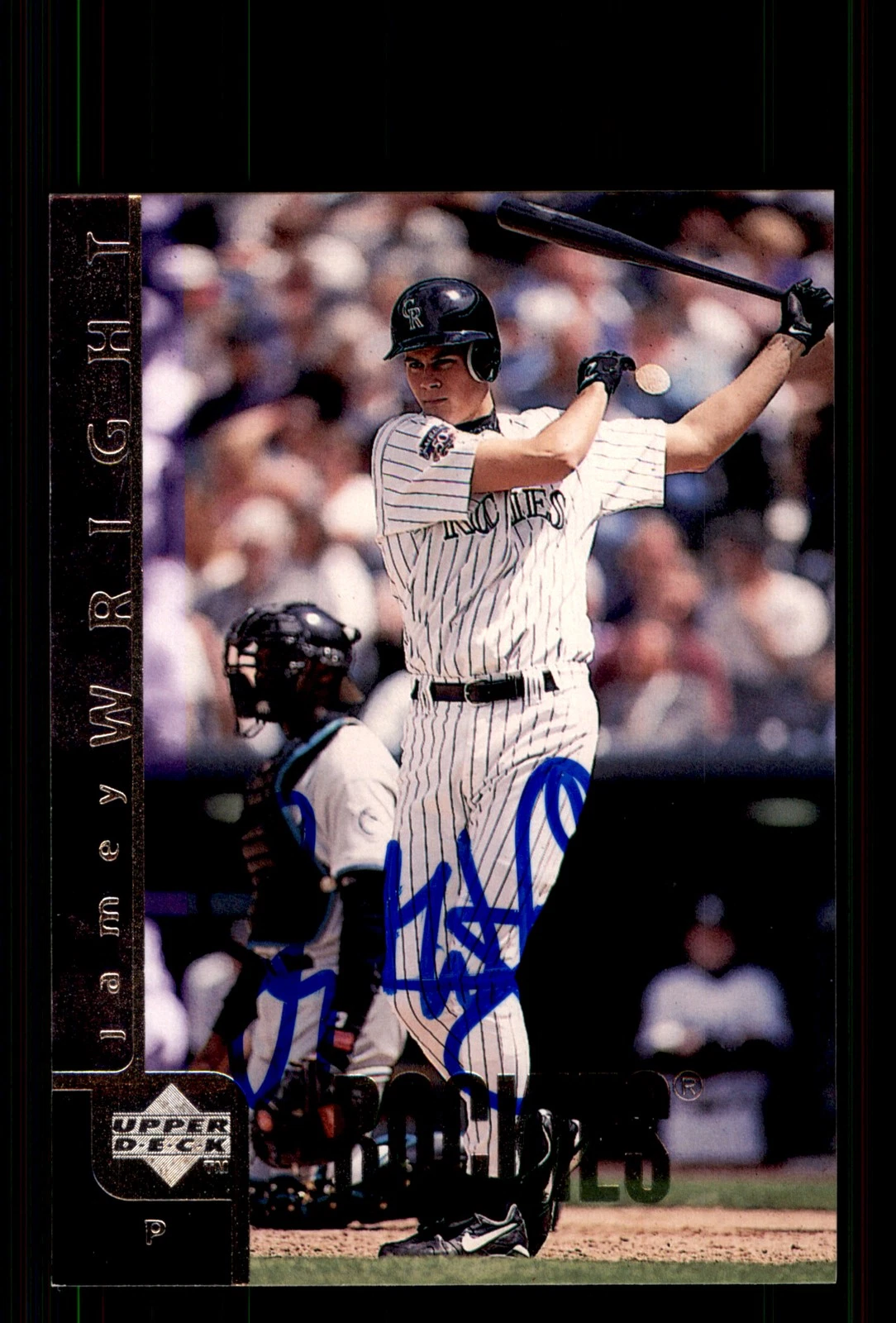 Signed Baseball Card Auto Jamey Wright 1998 Upper Deck #82 Colorado Rockies