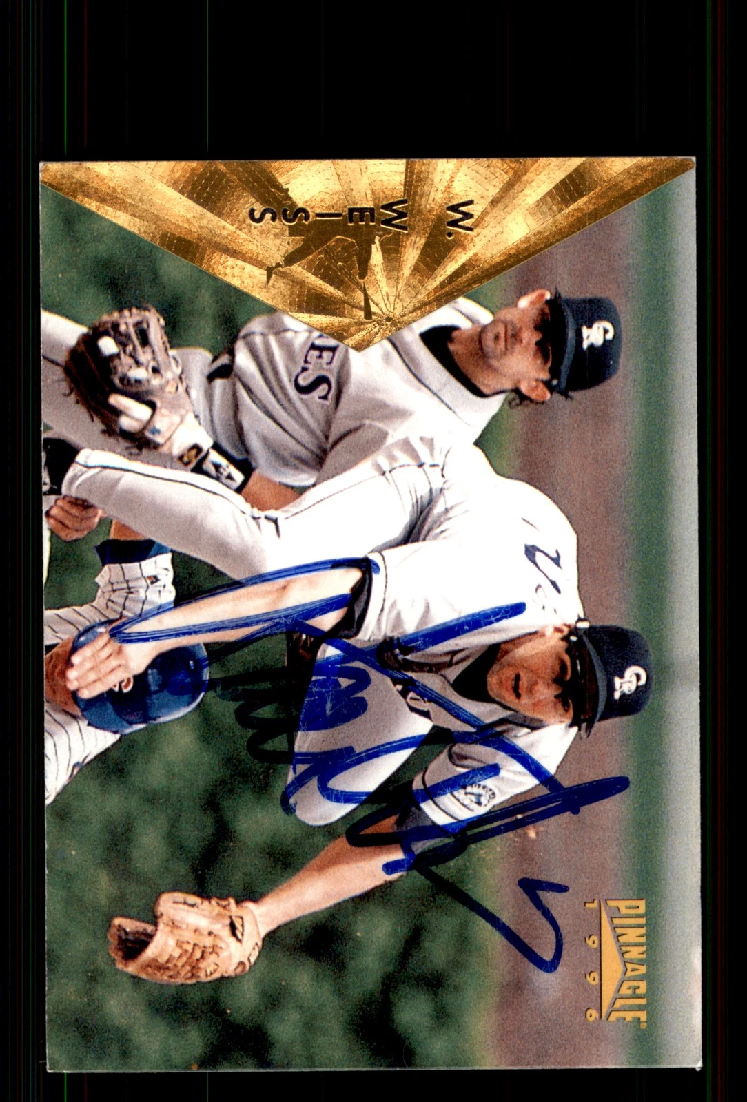 Signed Baseball Card Auto Walt Weiss 1996 Pinnacle #107 Colorado Rockies