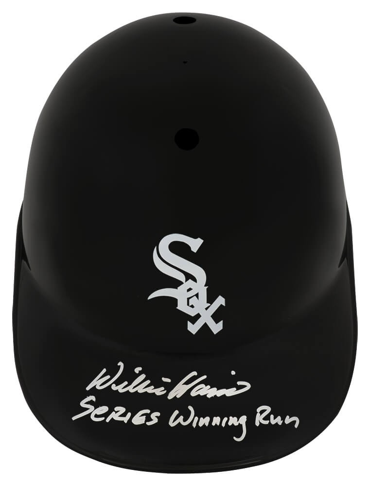 Willie Harris Signed White Sox Souvenir Replica Batting Helmet w/INSC - (SS COA)