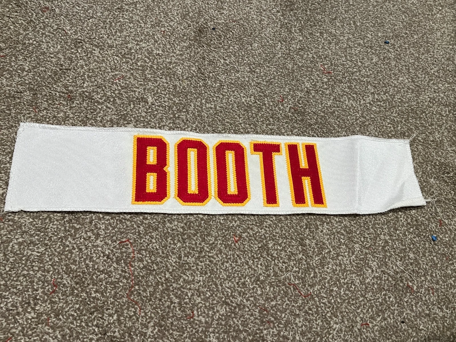 KANSAS CITY CHIEFS GAME USED ? ISSUED JERSEY NAMEPLATE NFL FOOTBALL BOOTH