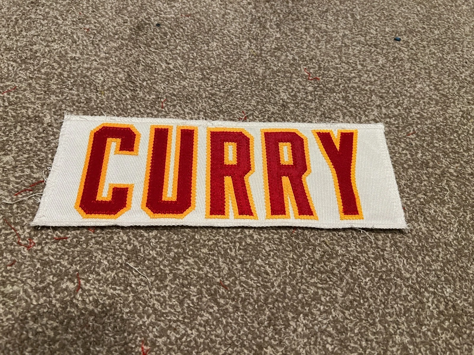 KANSAS CITY CHIEFS GAME USED ? ISSUED JERSEY NAMEPLATE NFL FOOTBALL CURRY