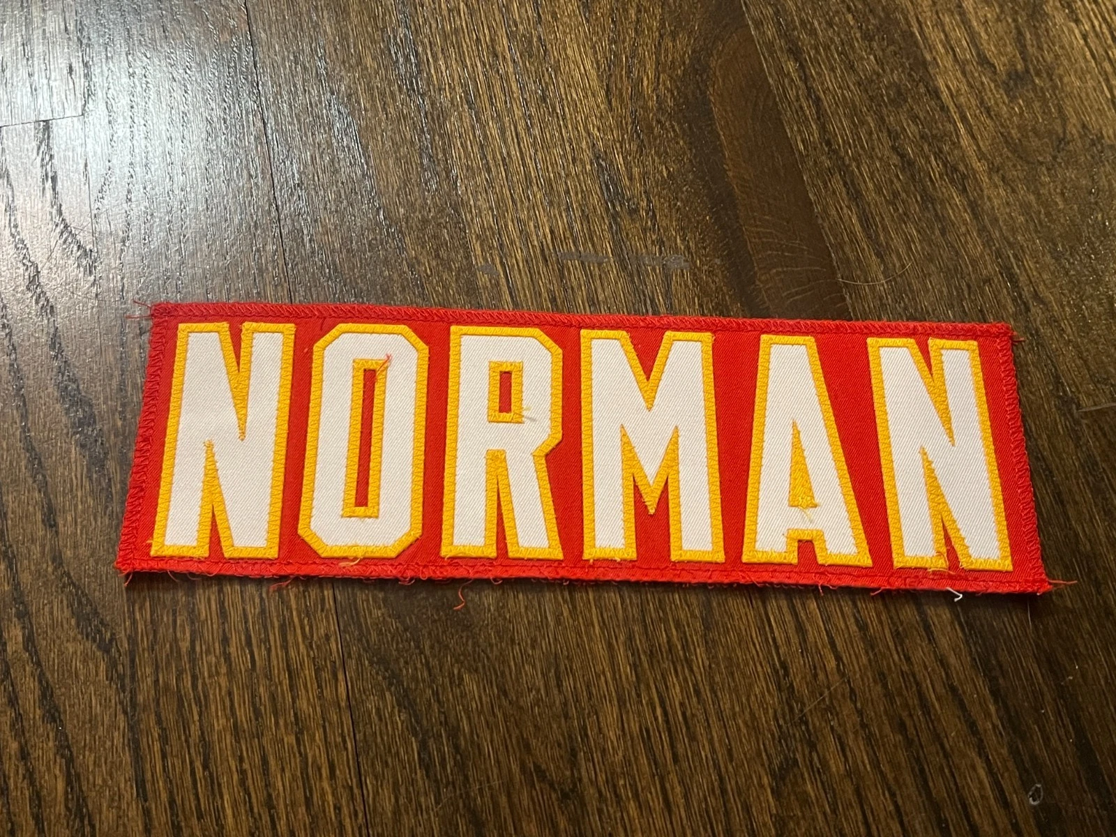 KANSAS CITY CHIEFS GAME USED ? TEAM ISSUED JERSEY NAMEPLATE NORMAN