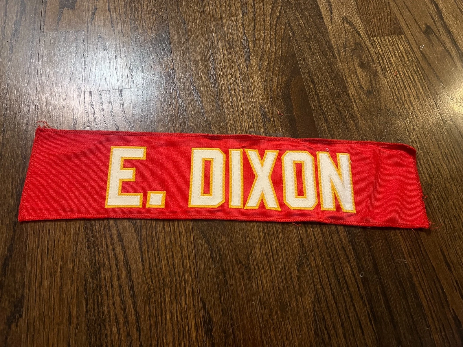KANSAS CITY CHIEFS GAME USED ? TEAM ISSUED JERSEY NAMEPLATE ERNEST DIXON