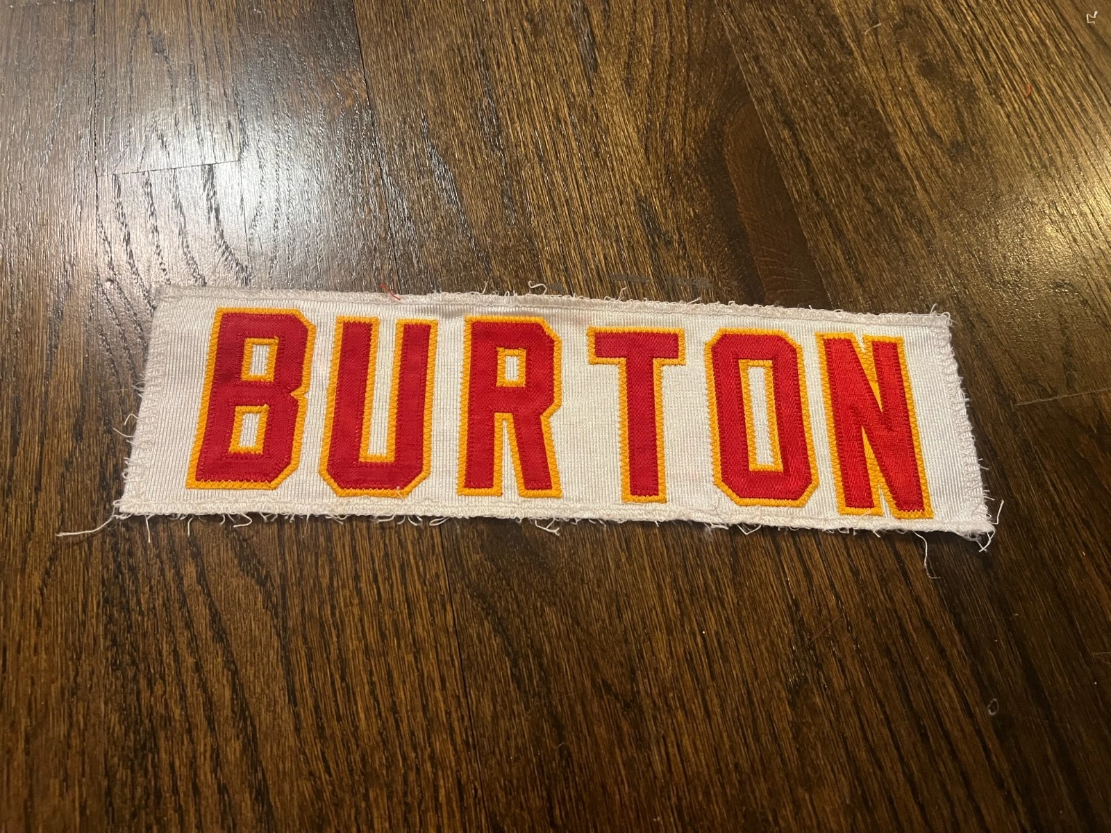 KANSAS CITY CHIEFS GAME USED ? TEAM ISSUED JERSEY NAMEPLATE NFL MICHAEL BURTON