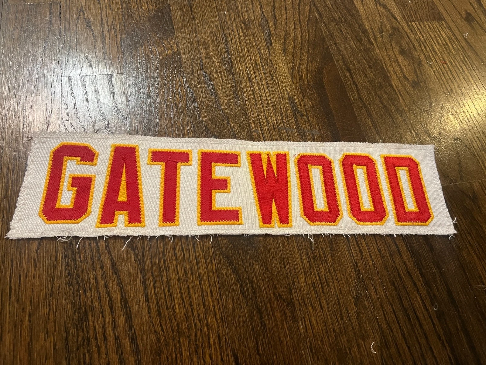 KANSAS CITY CHIEFS GAME USED ? ISSUED JERSEY NAMEPLATE NFL FOOTBALL GATEWOOD
