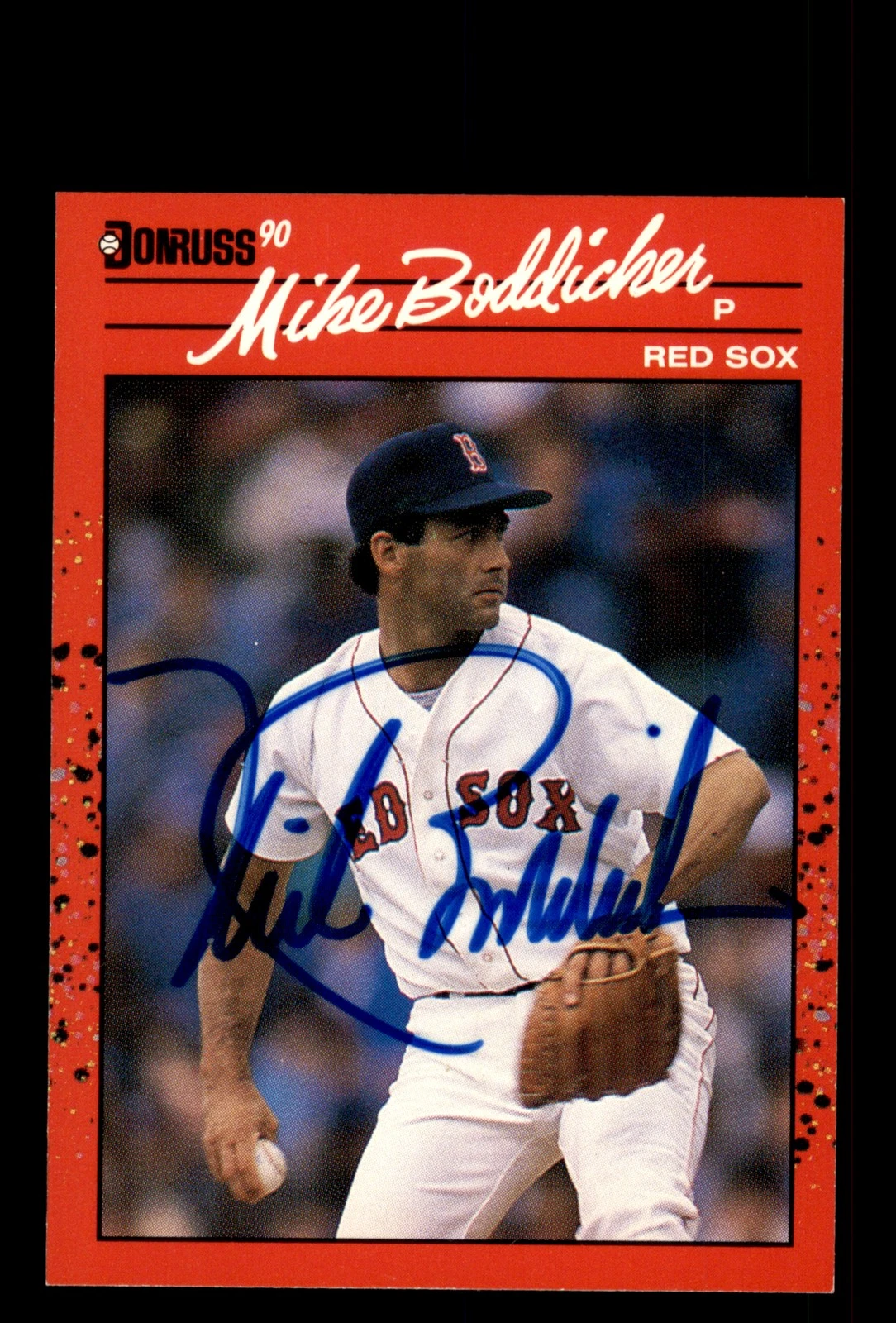 Signed Baseball Card Auto Mike Boddicker 1990 Donruss #280 Boston Red Sox