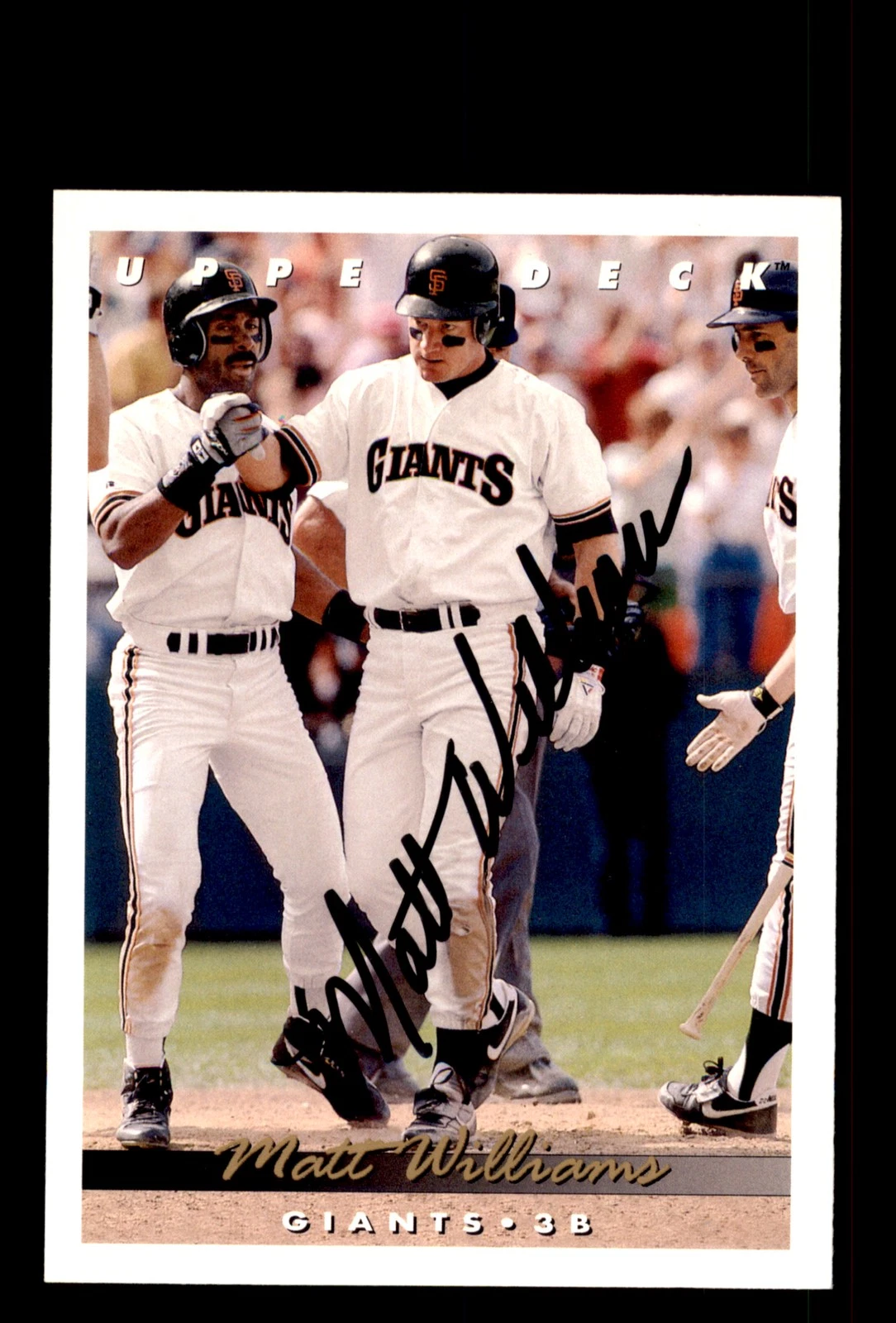 Signed Baseball Card Auto Matt Williams 1993 Upper Deck #143 Giants