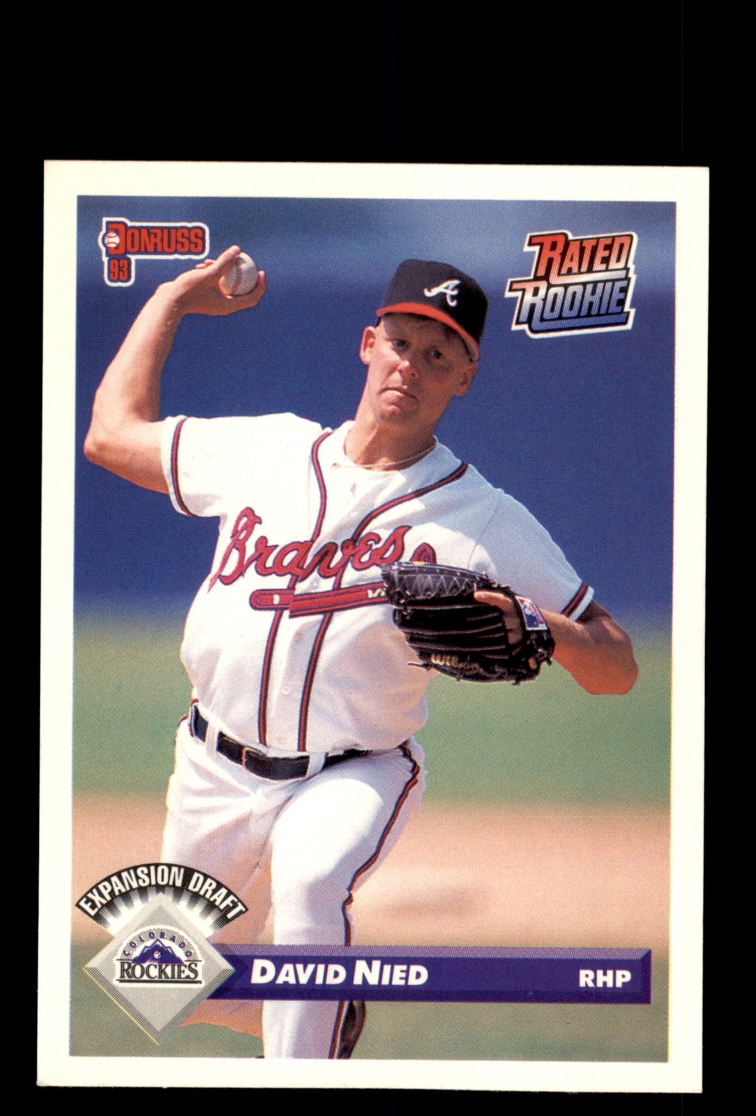 Signed Baseball Card Auto David Nied 1993 Donruss #792 Colorado Rockies