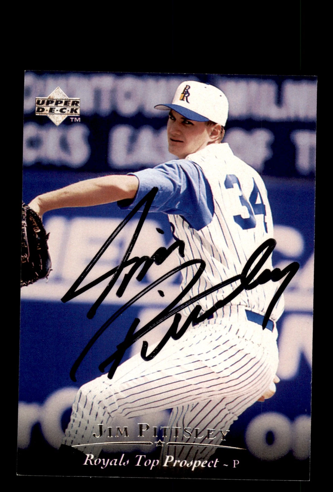 Signed Baseball Card Auto Jim Pittsley 1995 Upper Deck Minor League #23