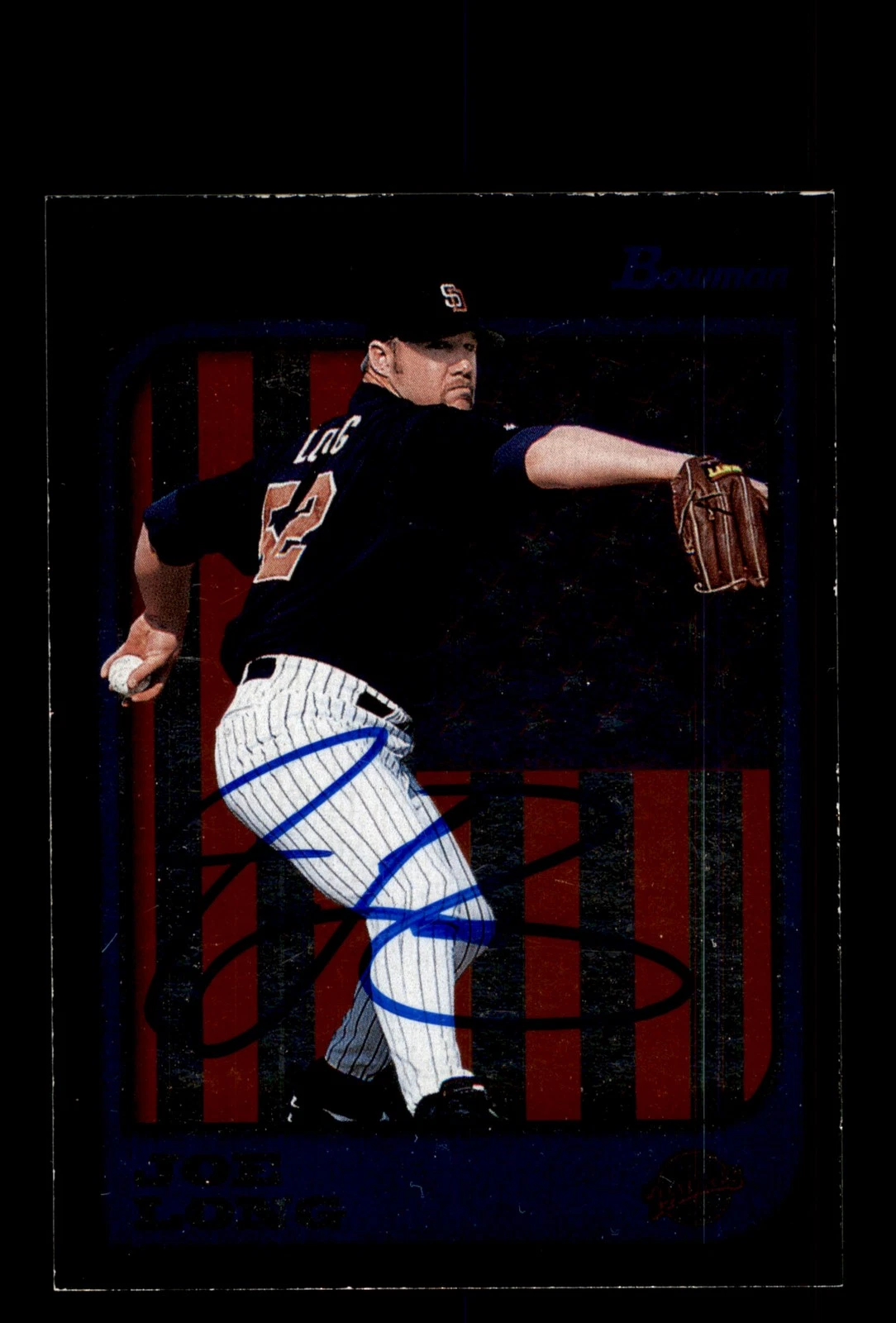 Signed Baseball Card Auto Joe Long 1997 Bowman #152 San Diego Padres
